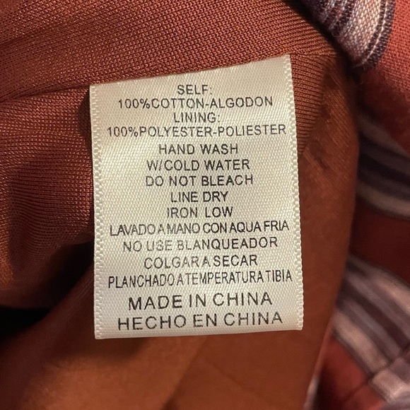 𝅺The Mint Julep Striped Tunic Sz S Oversized Shirt Peplum Cotton Rasta Boho VGUC - Picture 7 of 8